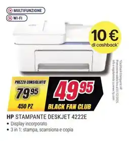 Trony HP STAMPANTE DESKJET 4222E offerta