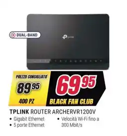 Trony TPLINK ROUTER ARCHERVR1200V offerta