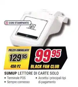 Trony SUMUP Lettore di carte solo offerta