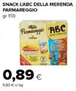 Tigre Amico Snack l'abc della merenda parmareggio offerta