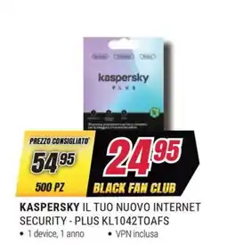 Trony KASPERSKY IL TUO NUOVO INTERNET SECURITY - PLUS KL1042TOAFS offerta