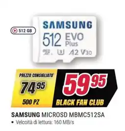 Trony SAMSUNG MICROSD MBMC512SA offerta