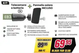 Trony Telecamera a batteria + Pannello solare offerta