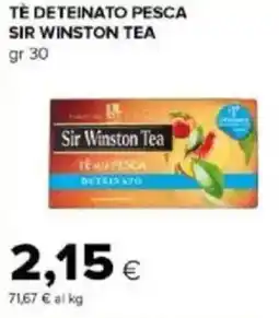 Tigre Amico Tè deteinato pesca SIR WINSTON TEA offerta