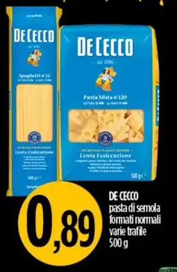 Ciro Amodio DE CECCO pasta di semola formati normali offerta