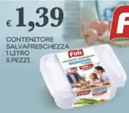 Pilato FOLI Contenitore salvafreschezza 5 pezzi offerta