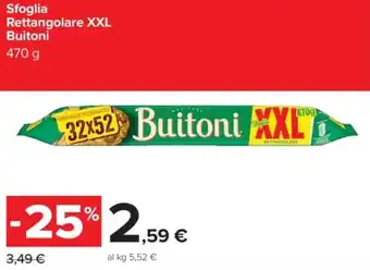 Carrefour Sfoglia Rettangolare XXL Buitoni offerta