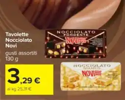 Carrefour Tavolette Nocciolato Novi offerta