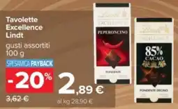Carrefour Tavolette Excellence Lindt offerta