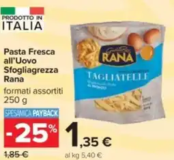 Carrefour Pasta Fresca all'Uovo Sfogliagrezza Rana offerta