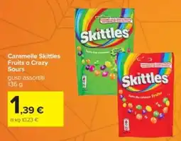 Carrefour Caramelle Skittles Fruits o Crazy Sours offerta