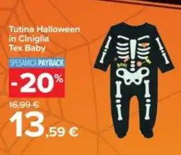 Carrefour Tutina Halloween in Ciniglia Tex Baby offerta