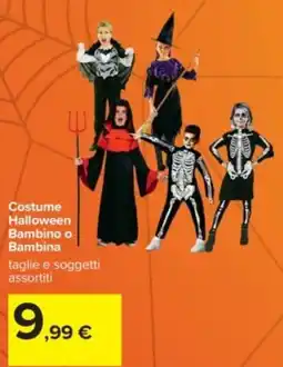 Carrefour Costume Halloween Bambino o Bambina offerta