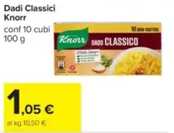 Carrefour Dadi Classici Knorr offerta