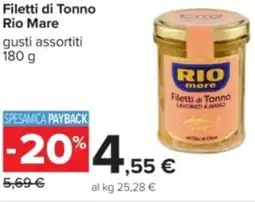 Carrefour Filetti di Tonno Rio Mare offerta