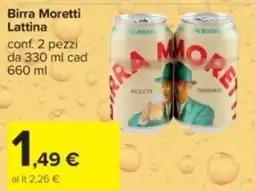 Carrefour Birra Moretti Lattina offerta