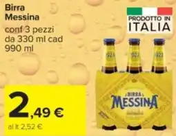 Carrefour Birra Messina offerta