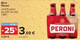 Carrefour Birra Peroni offerta