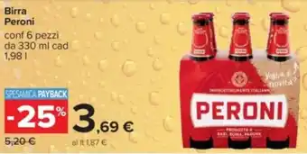Carrefour Birra Peroni offerta