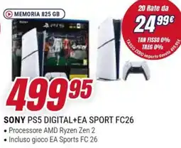 Trony SONY PS5 DIGITAL+EA SPORT FC26 offerta