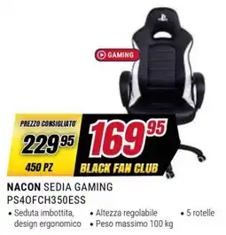 Trony NACON SEDIA GAMING PS4OFCH350ESS offerta