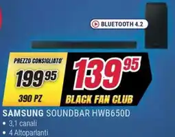 Trony SAMSUNG SOUNDBAR HWB650D offerta