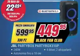 Trony JBL PARTYBOX PARTYBOX310P offerta