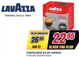 Trony Lavazza confezione da 80 capsule miscela qualità rossa offerta