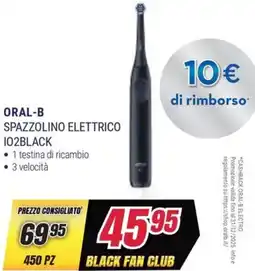 Trony ORAL-B SPAZZOLINO ELETTRICO I02BLACK offerta