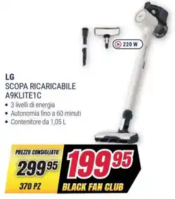 Trony LG SCOPA RICARICABILE A9KLITE1C offerta