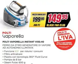 Trony POLTI VAPORELLA INSTANT VI50.40 offerta