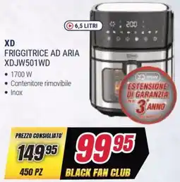 Trony XD FRIGGITRICE AD ARIA XDJW501WD offerta
