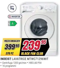 Trony INDEIST LAVATRICE MTWC71296WIT offerta