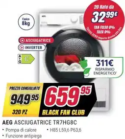 Trony AEG ASCIUGATRICE TR7HG8C offerta