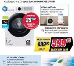 Trony Asciugatrice Crystal EcoDry DV90DG52A0AH offerta