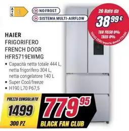 Trony HAIER FRIGORIFERO FRENCH DOOR HFR5719EWMG offerta