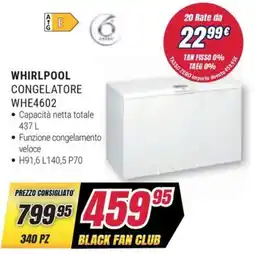 Trony WHIRLPOOL CONGELATORE WHE4602 offerta