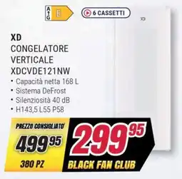 Trony XD CONGELATORE VERTICALE XDCVDE121NW offerta