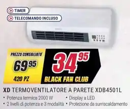 Trony XD TERMOVENTILATORE A PARETE XDB4501L offerta