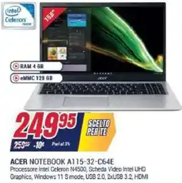 Trony ACER NOTEBOOK A115-32-C64E offerta