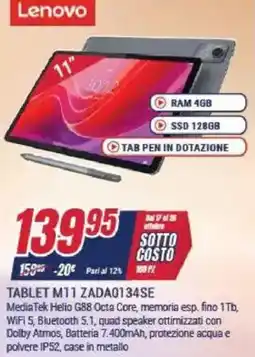 Trony Lenovo TABLET M11 ZADA0134SE offerta