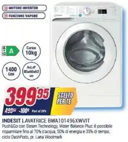 Trony INDESIT LAVATRICE BWA101496XWVIT offerta