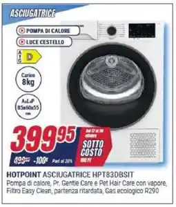 Trony HOTPOINT ASCIUGATRICE HPT83DBSIT offerta