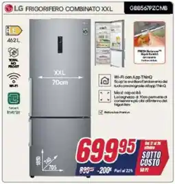 Trony LG FRIGORIFERO COMBINATO XXL GBB567PZCMB offerta