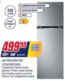 Trony LG FRIGORIFERO GTBV38PZGKD offerta