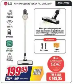 Trony LG ASPIRAPOLVERE SENZA FILI CordZero offerta