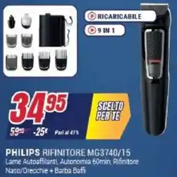 Trony PHILIPS RIFINITORE MG3740/15 offerta