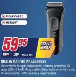 Trony BRAUN RASOIO BRAUN3000 offerta