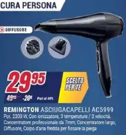 Trony REMINGTON ASCIUGACAPELLI AC5999 offerta