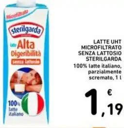 Spazio Conad Latte uht microfiltrato senza lattosio sterilgarda 100% latte italiano, parzialmente scremato offerta